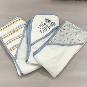 Kyle And Deena Baby Bath Towels 3 Pc Set Hooded